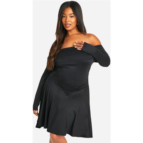 Grande Taille - Robe Patineuse À Épaules Dénudées - 46 - boohoo - Modalova