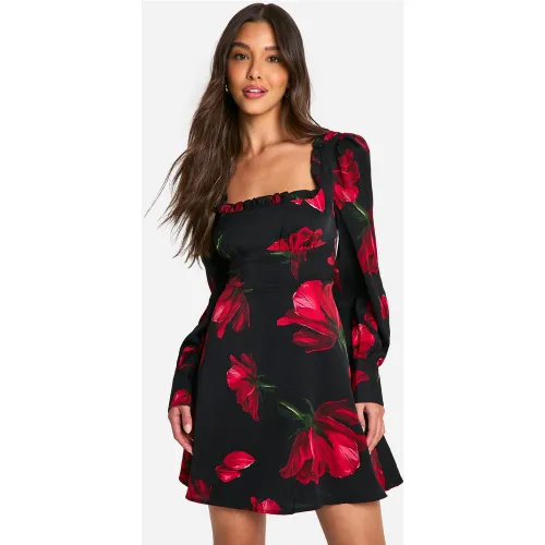 Robe Champêtre Corset Fleurie - 36 - boohoo - Modalova