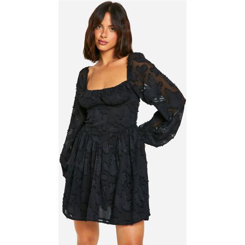 Robe De Chambre Fleurie À Motif Jacquard - 38 - boohoo - Modalova