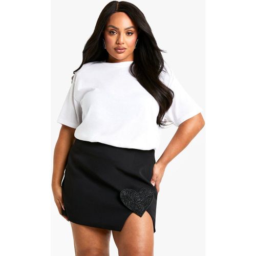 Grande Taille - Mini-Jupe Strassée - 44 - boohoo - Modalova