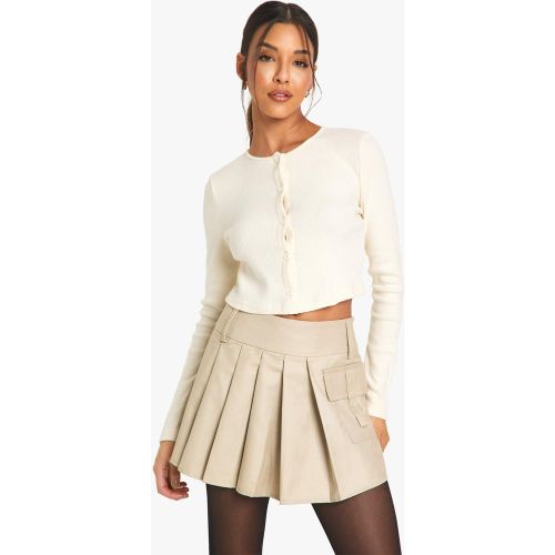 Mini-Jupe Plissée Taille Haute - 36 - boohoo - Modalova