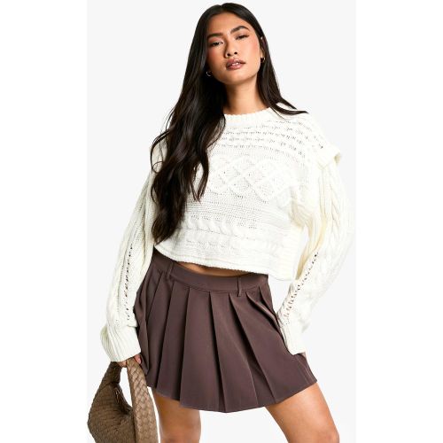 Pull Oversize En Maille Torsadée Premium - S - boohoo - Modalova