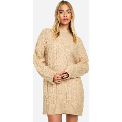 Robe Courte Premium Oversize En Maille Torsadée - S - boohoo - Modalova