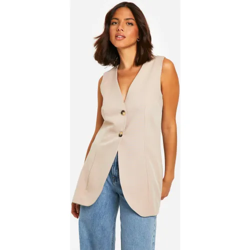 Gilet Long Sans Manches - 36 - boohoo - Modalova