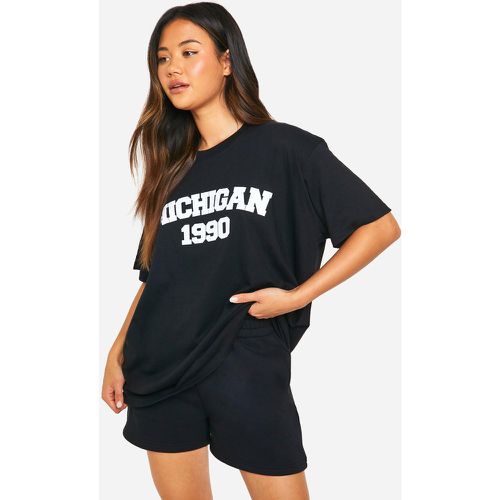 T-Shirt Oversize À Slogan Michigan - 42 - boohoo - Modalova