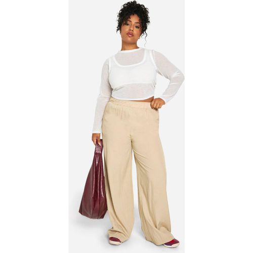 Grande Taille - Pantalon Large En Nylon - 46 - boohoo - Modalova