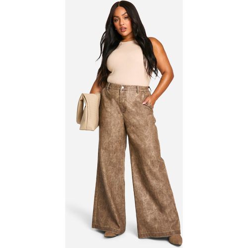 Grande Taille - Pantalon Large Taille Haute - 46 - boohoo - Modalova