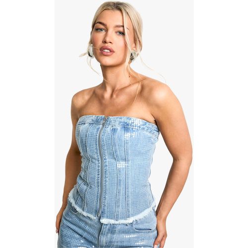 Corset Pailleté - 38 - boohoo - Modalova