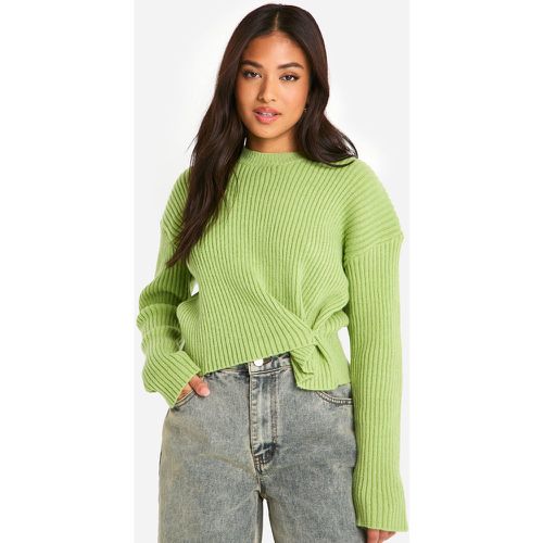 Petite" - Pull Côtelé À Taille Boutonnée - M - boohoo - Modalova