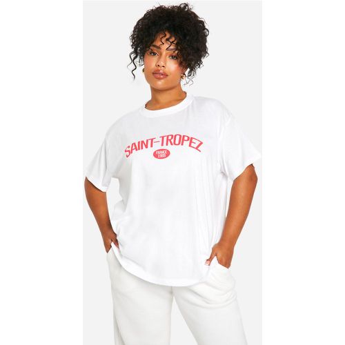 Grande Taille - T-Shirt Oversize Imprimé - 46 - boohoo - Modalova