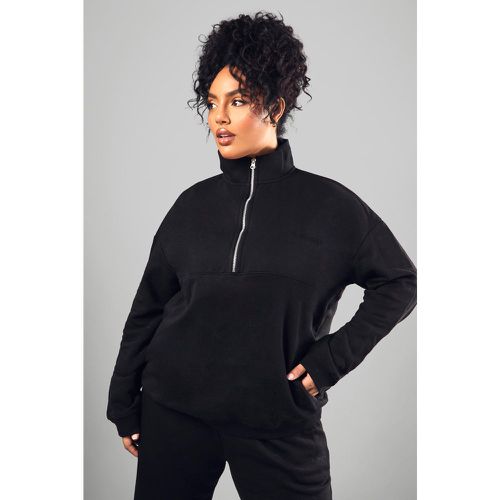 Sweat Oversize À Col Zippé Et Broderie Dsgn Studio - 56 - boohoo - Modalova