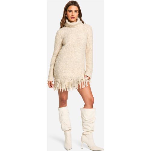 Robe Courte À Col Roulé En Maille - S - boohoo - Modalova