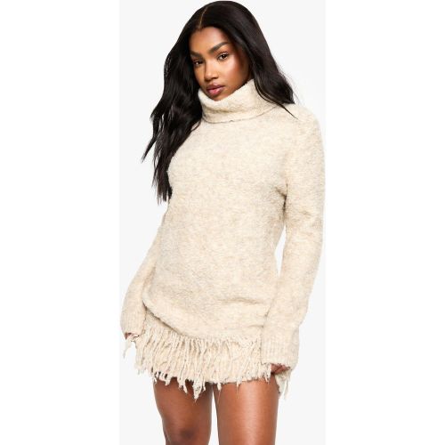 Robe Courte À Col Roulé En Maille - M - boohoo - Modalova
