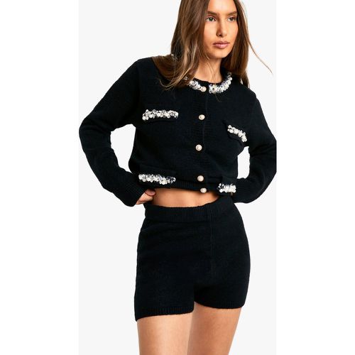 Short Taille Haute En Maille - L - boohoo - Modalova