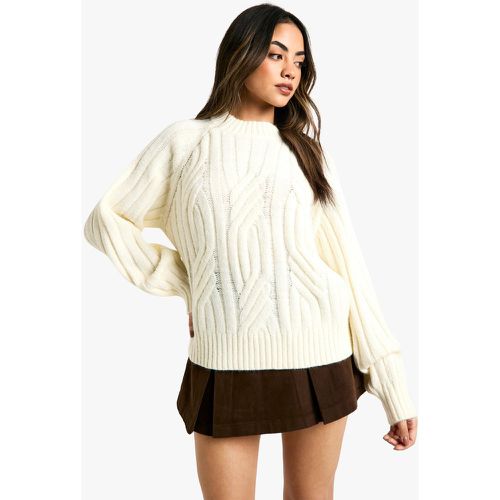 Pull En Maille Épaisse À Manches Bouffantes - S - boohoo - Modalova