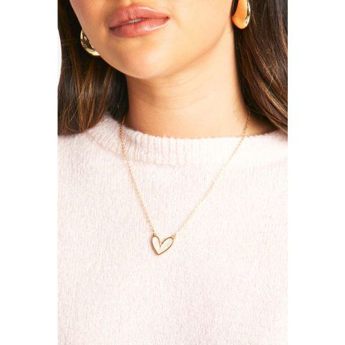 Collier Asymétrique En Forme De Cœur À Perles - One Size - boohoo - Modalova