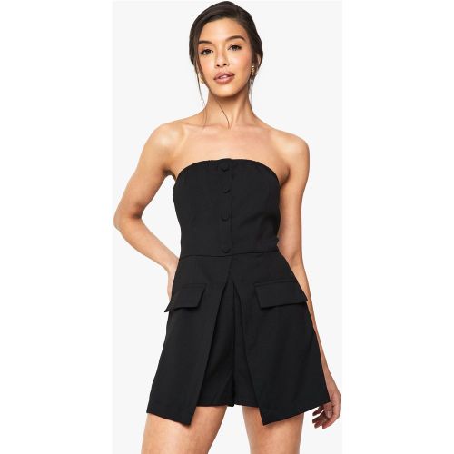 Combishort Ample À Bouton Contrastant - 36 - boohoo - Modalova