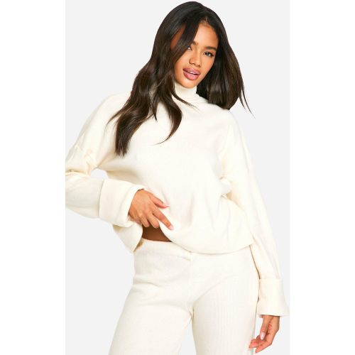 Top Oversize Côtelé À Manches Larges - 34 - boohoo - Modalova
