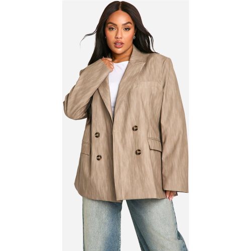 Grande Taille - Blazer Premium Délavé En Synthétique - 44 - boohoo - Modalova