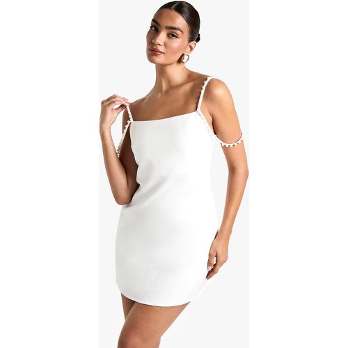 Robe Courte À Bretelles En Perle - 38 - boohoo - Modalova