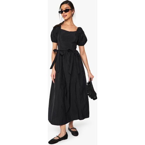 Robe Mi-Longue En Nylon À Manches Bouffantes - 36 - boohoo - Modalova