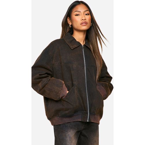 Bomber Effet Vintage Délavé - 36 - boohoo - Modalova