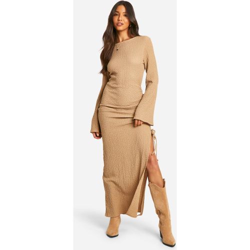 Robe Longue Froncée À Manches Évasées - 36 - boohoo - Modalova