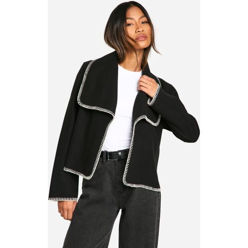 Veste Effet Laine À Coutures Apparentes - 36 - boohoo - Modalova