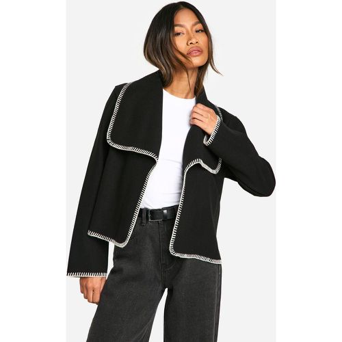 Veste Effet Laine À Coutures Apparentes - 38 - boohoo - Modalova