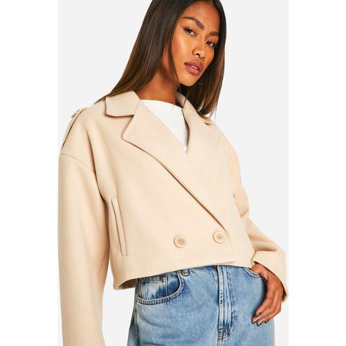 Veste Courte Effet Laine - 38 - boohoo - Modalova