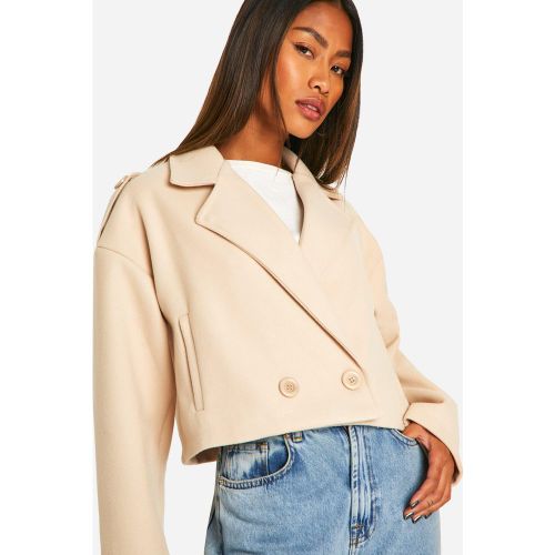 Veste Courte Effet Laine - 36 - boohoo - Modalova