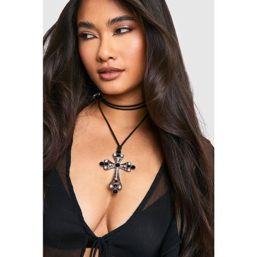 Collier Ras-Du-Cou En Velours Côtelé - Halloween - One Size - boohoo - Modalova