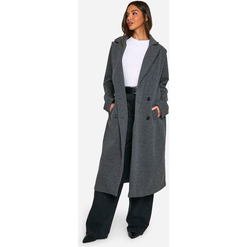 Manteau Oversize Effet Laine À Épaulettes - 38 - boohoo - Modalova