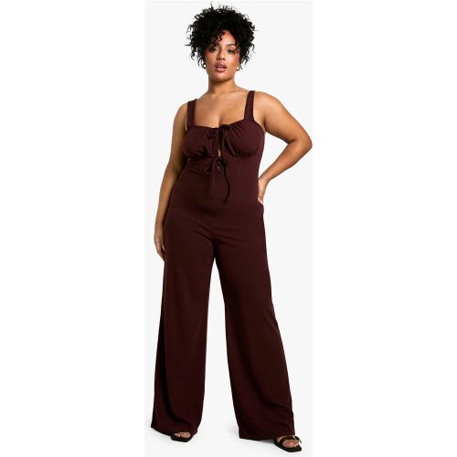 Grande Taille - Combinaison Large À Lacets - 44 - boohoo - Modalova