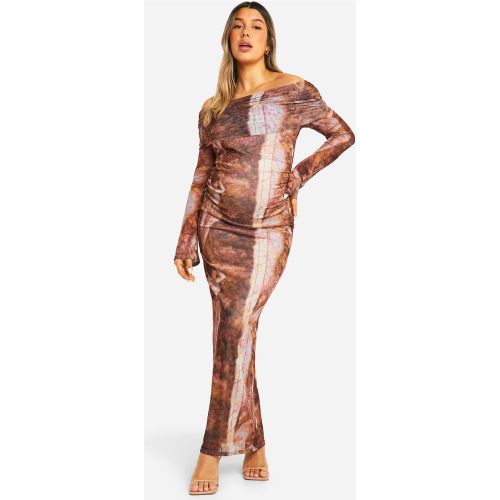Maternité - Robe De Grossesse En Mesh À Col Bateau - 36 - boohoo - Modalova