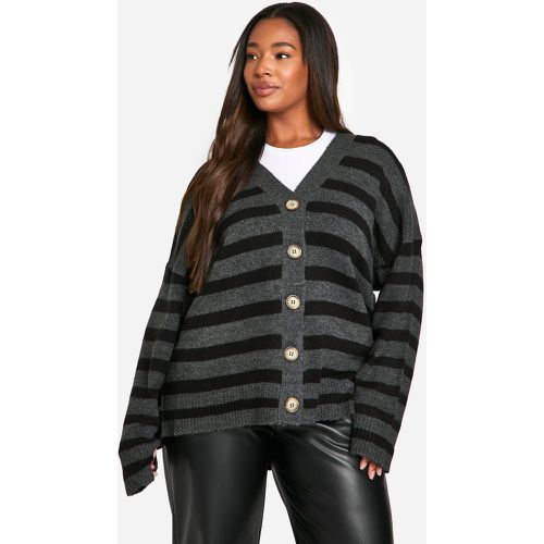 Grande Taille - Cardigan À Rayures - 44 - boohoo - Modalova