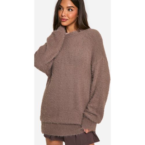 Pull Oversize En Maille Pelucheuse - M - boohoo - Modalova