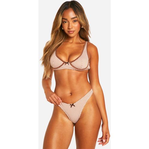 Bikini À Armatures Et Carreaux - 36 - boohoo - Modalova