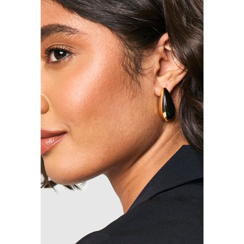 Boucles D'Oreilles Oversize Noires - One Size - boohoo - Modalova