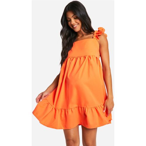 Maternité - Robe Courte De Grossesse À Volants - 36 - boohoo - Modalova