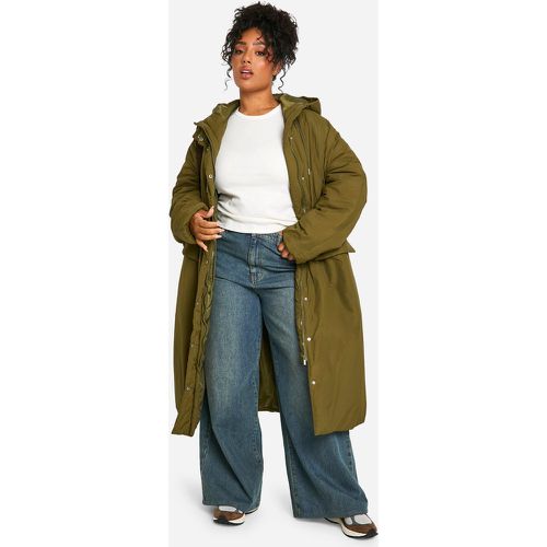 Grande Taille - Parka Longue Matelassée - 46 - boohoo - Modalova