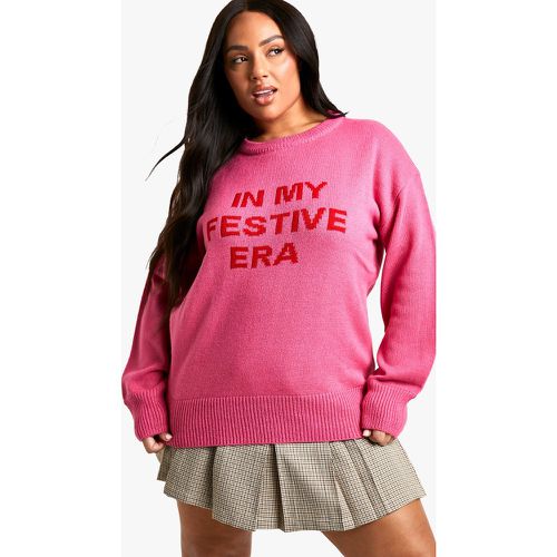 Grande Taille - Pull De Noël Oversize À Slogan In My Festive Era - 44 - boohoo - Modalova