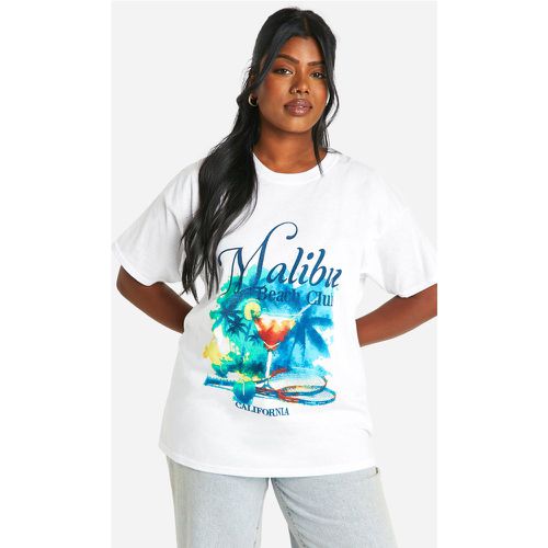 Grande Taille - T-Shirt Oversize À Imprimé Miami - 46 - boohoo - Modalova