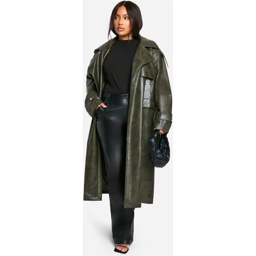 Grande Taille - Trench Croco - 44 - boohoo - Modalova