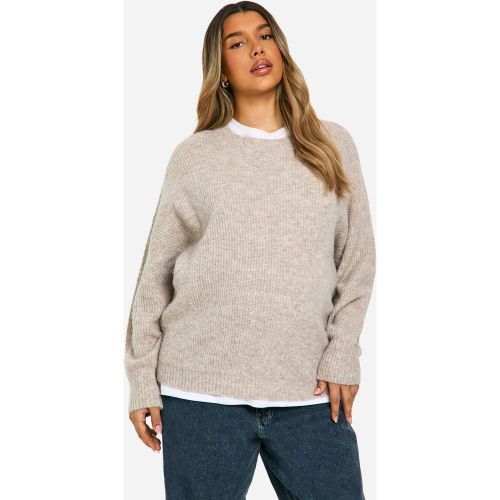 Maternité - Pull De Grossesse Oversize En Maille Douce - S - boohoo - Modalova