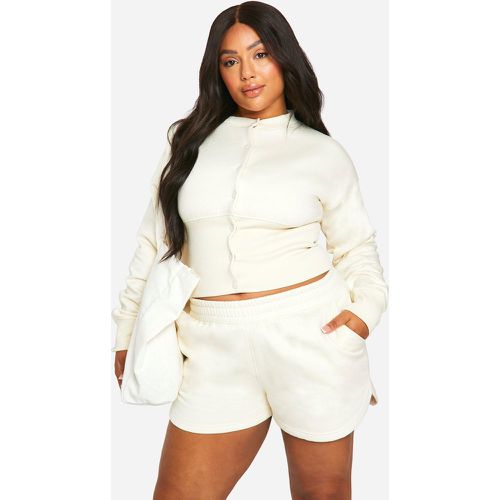 Grande Taille - Survêtement Avec Bomber Et Short - Blanc Écru - 46, Blanc Écru - boohoo - Modalova