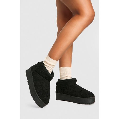 Bottines En Polaire À Plateforme - 39 - boohoo - Modalova