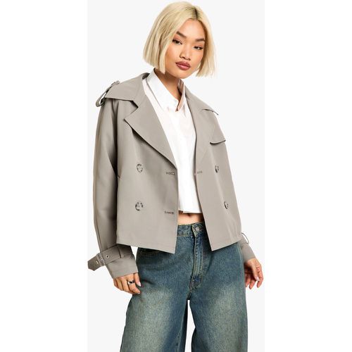 Trench Oversize Croisé - 36 - boohoo - Modalova