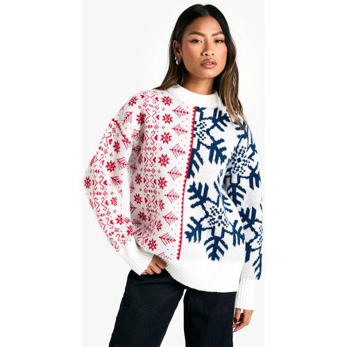 Pull Oversize Premium À Motif Jacquard - M - boohoo - Modalova