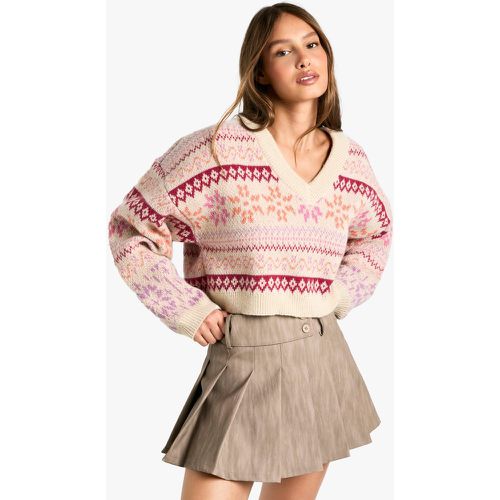 Pull En Maille Premium À Motif Jacquard - M - boohoo - Modalova